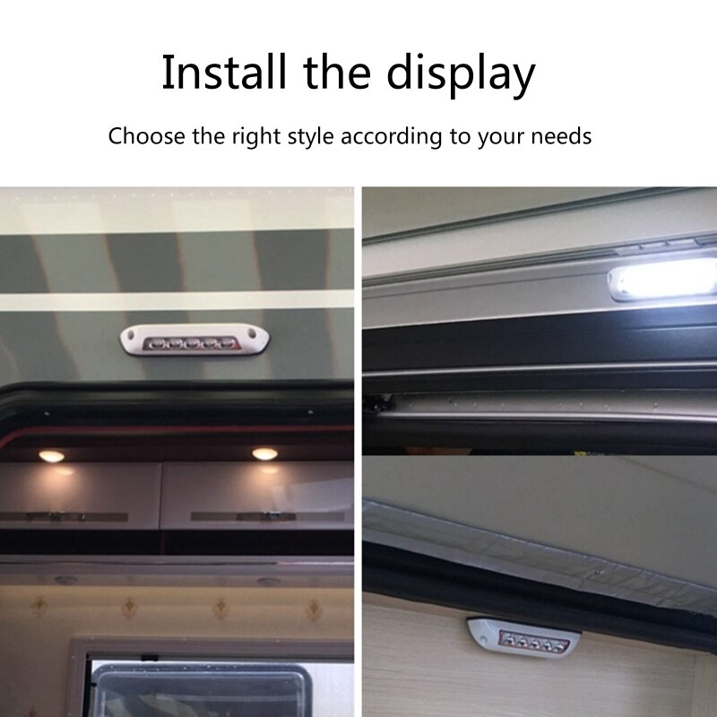 12V LED Awning Porch Light Waterproof Motorhome Caravan Interior Wall Lamps Light Bar RV Camper Trailer Exterior Lamp