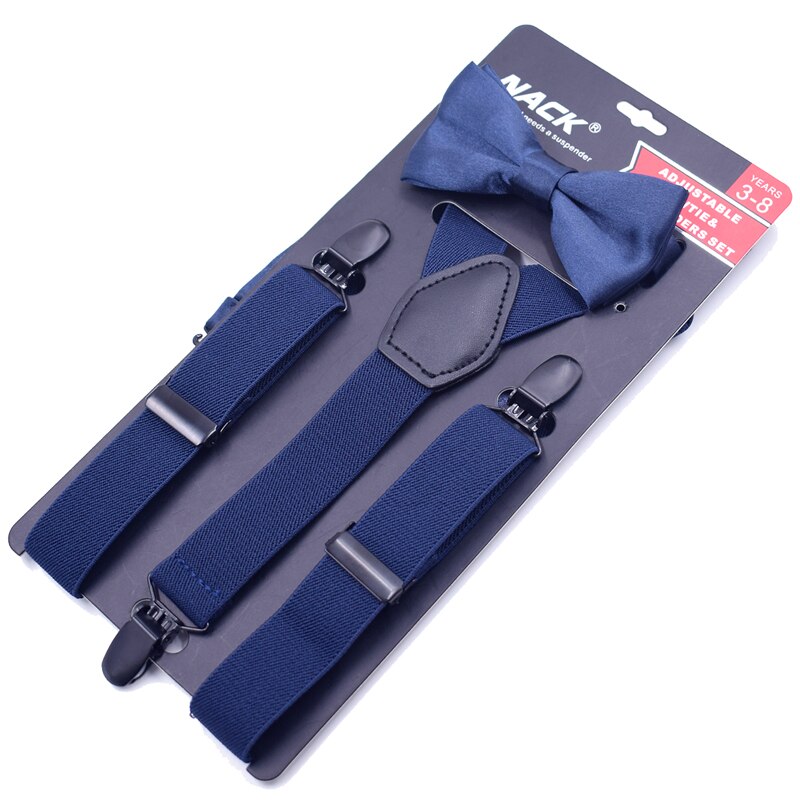 Olata Kinder Bretels Verstelbaar en Elastische Bretels voor Jongens en Meisjes – 3 cm (5-12 Jaar). Donkerblauw