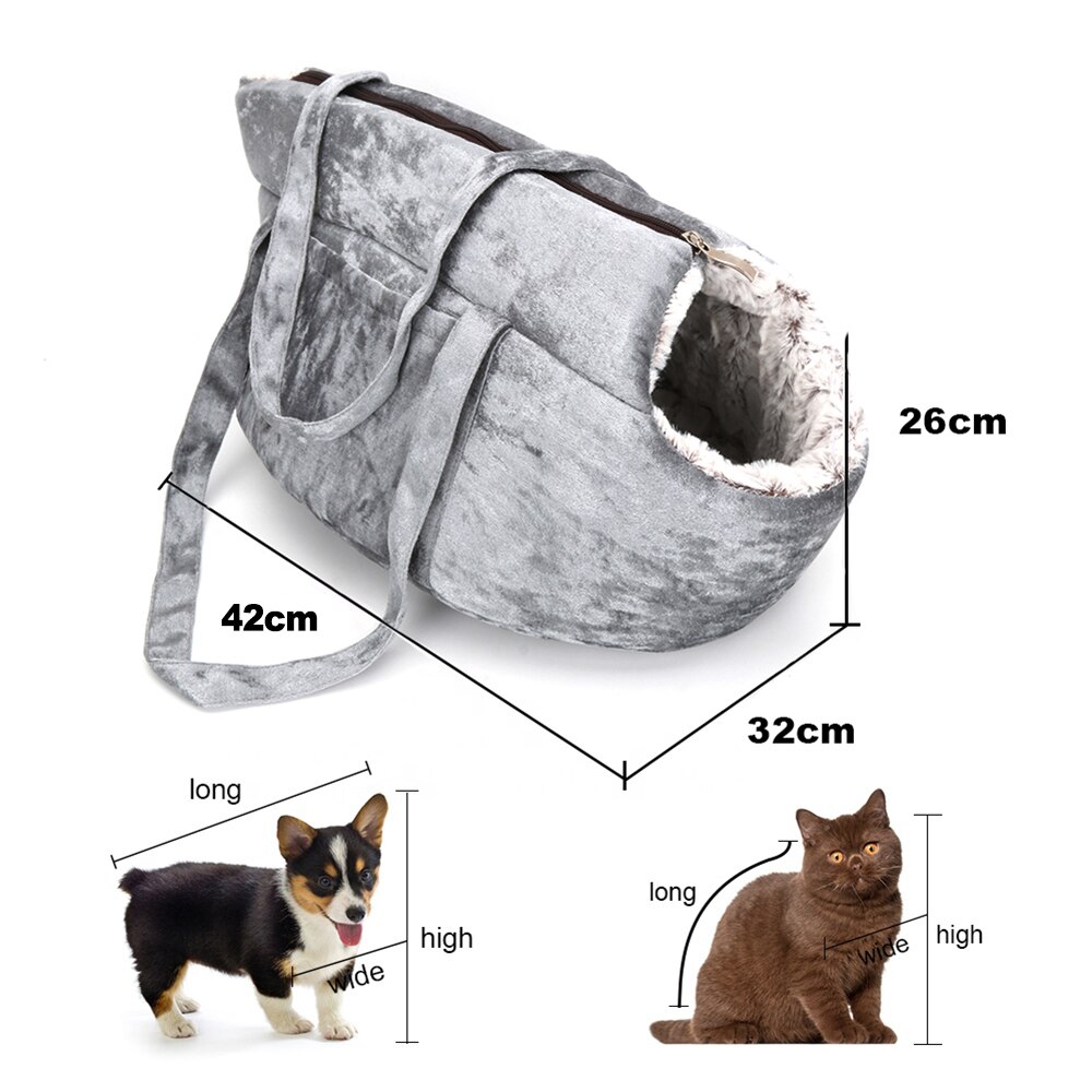 Huisdierendraagtas voor katten, draagtas voor katten, rugzak voor katten, handtas, reistas, kleine tas, pluche puppybed, huisdierproducten, gatos: Zilveren kattenzak