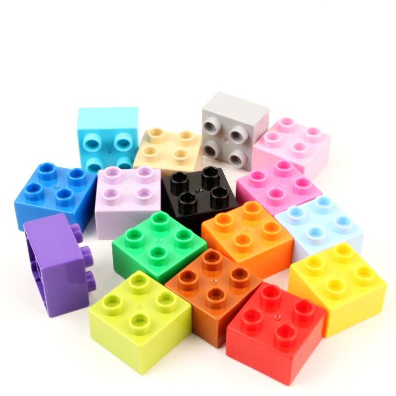 Fai da te 6 pz/lotto 2X2dots Spessore Mattoni Blocchi di Particelle di Grandi Dimensioni Accessori Duploe Giocattoli Per Il Regalo Dei Bambini