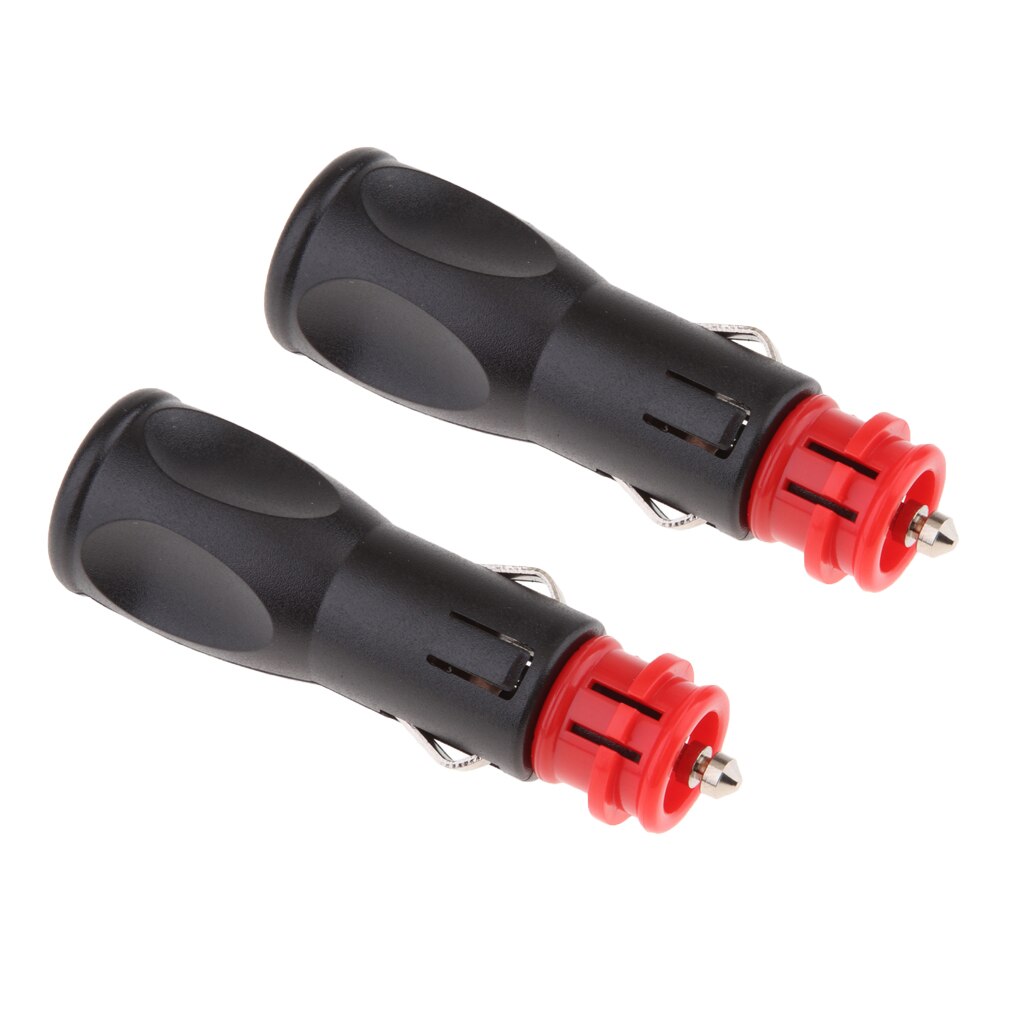 2 Pieces 12V 24V 8A Male Car Lighter Socket Plug Connector Switch