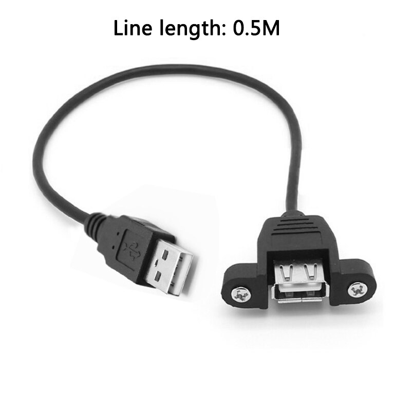 Computer Data Line USB 2.0 B Female Socket Panel Mount To USB B Male Printer Extension Cord with Ear Mount Extension Accessories: 0.5m
