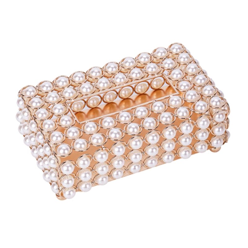 Luxe simulatie parel tissue doos opbergdoos bureau servet papier container