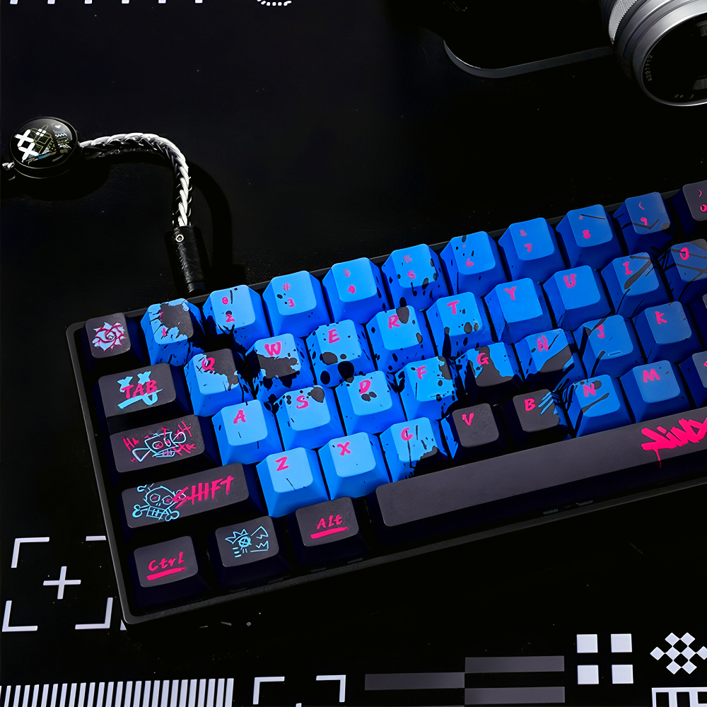 Jinx Personality Key Cap Set PBT 137 Key Gaming Key Cap for 60/84/98/108 Mechanical Keyboard Profile MX Switch