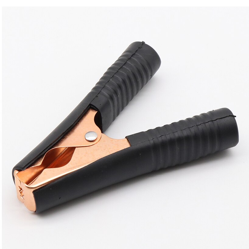 100A Copper Car Battery Electric Clip Alligator Clips Auto Crocodile Clamp Black Negative Red Positive Alloy Pliers 12V 24V 50A