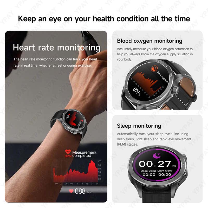 2025 New For Original OPPO Watch X2 Men GPS Smart Watch 1.53inch AMOLED IP68 Waterproof Bluetooth Call 100+ Sports Modes Watch