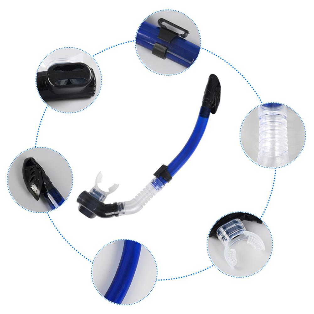Full Dry Breathing Tube Diving Snorkel Silicone Air Breathing Tube Swimming Underwater Snorkel Scuba Snorkeling Tube