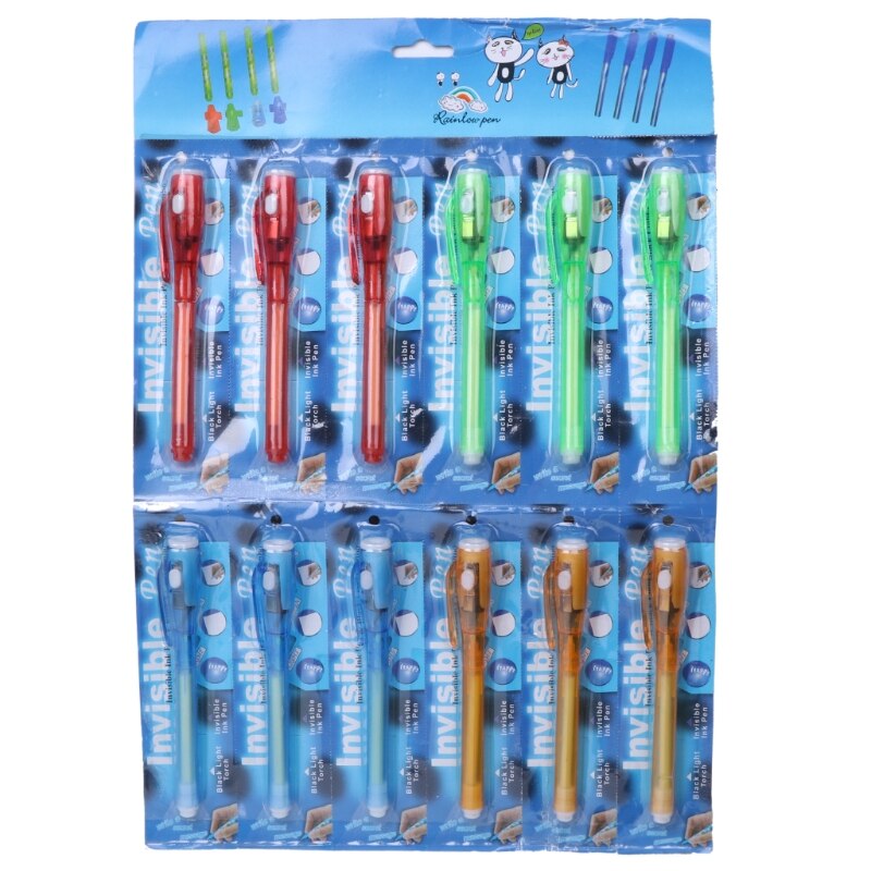 Invisible Ink Pen Built in UV Light Secret Message Tool Set