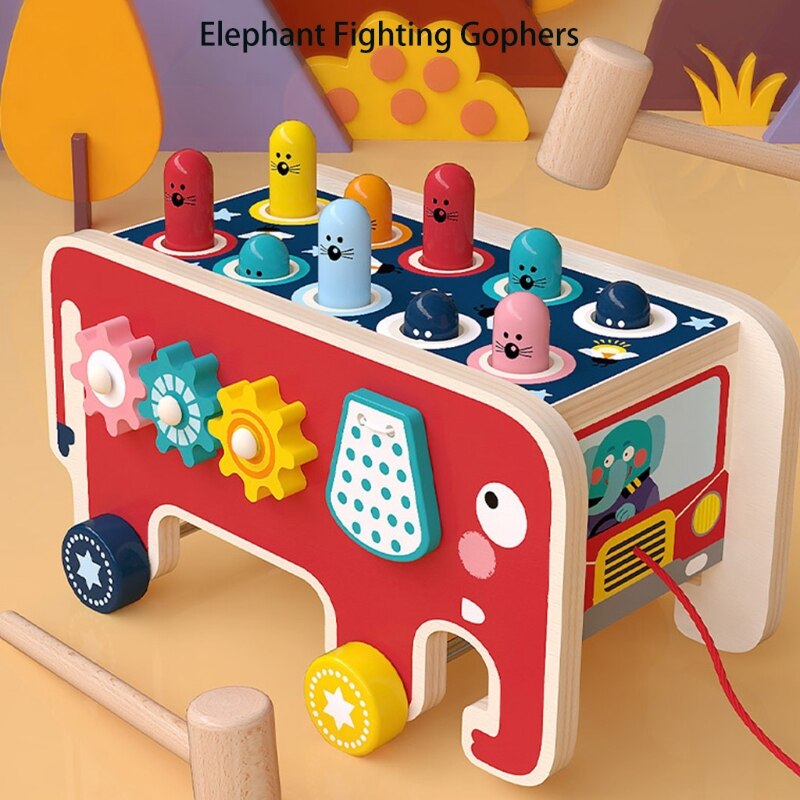 Brain Developmental Toy Wrack-A-Mole Gameset for Hand Motor Skill Training Baby Pounding Toy Playset Early Education Toy