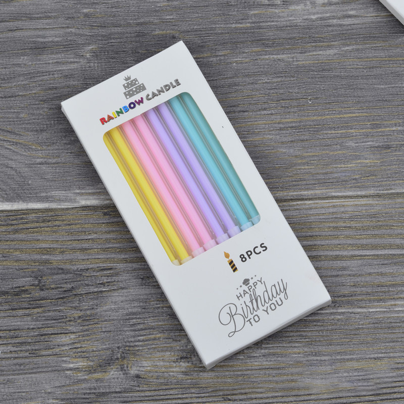 6 Pcs Lange Dunne Cake Kaarsen Metallic Verjaardag Kaarsen Lange Dunne Kaarsen In Houders Voor Verjaardag Wedding Party Cake Decorations: green