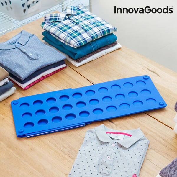 InnovaGoods Doblador de Ropa Adulto y Niño Hogar Con Sencillos Movimientos Tabla Doblar Ordenar Camisetas Jerséis Vestidos Pantalones Blusas Chaquetas Sábanas Toalla Organizador Separador Camisetas Plegador ropa