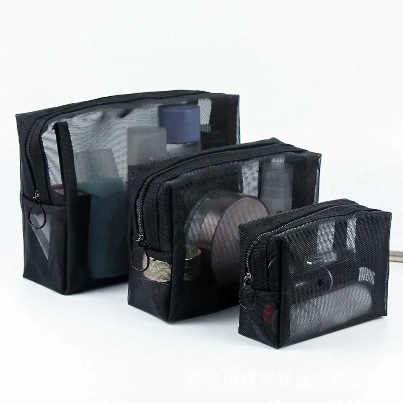 1 Stuks Vrouwelijke Make-up Tasje Draagbare Kleine Grote Toilettas Beauty Case Vrouwen Mesh Cosmetische Tas Reizen Opslag Make-up Tas Organizer