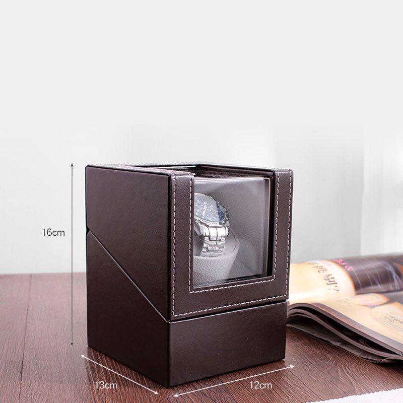 Uthai  u01 sort mekanisk ur snoede kasse motor shaker ur vikler holder display smykker opbevaring arrangør