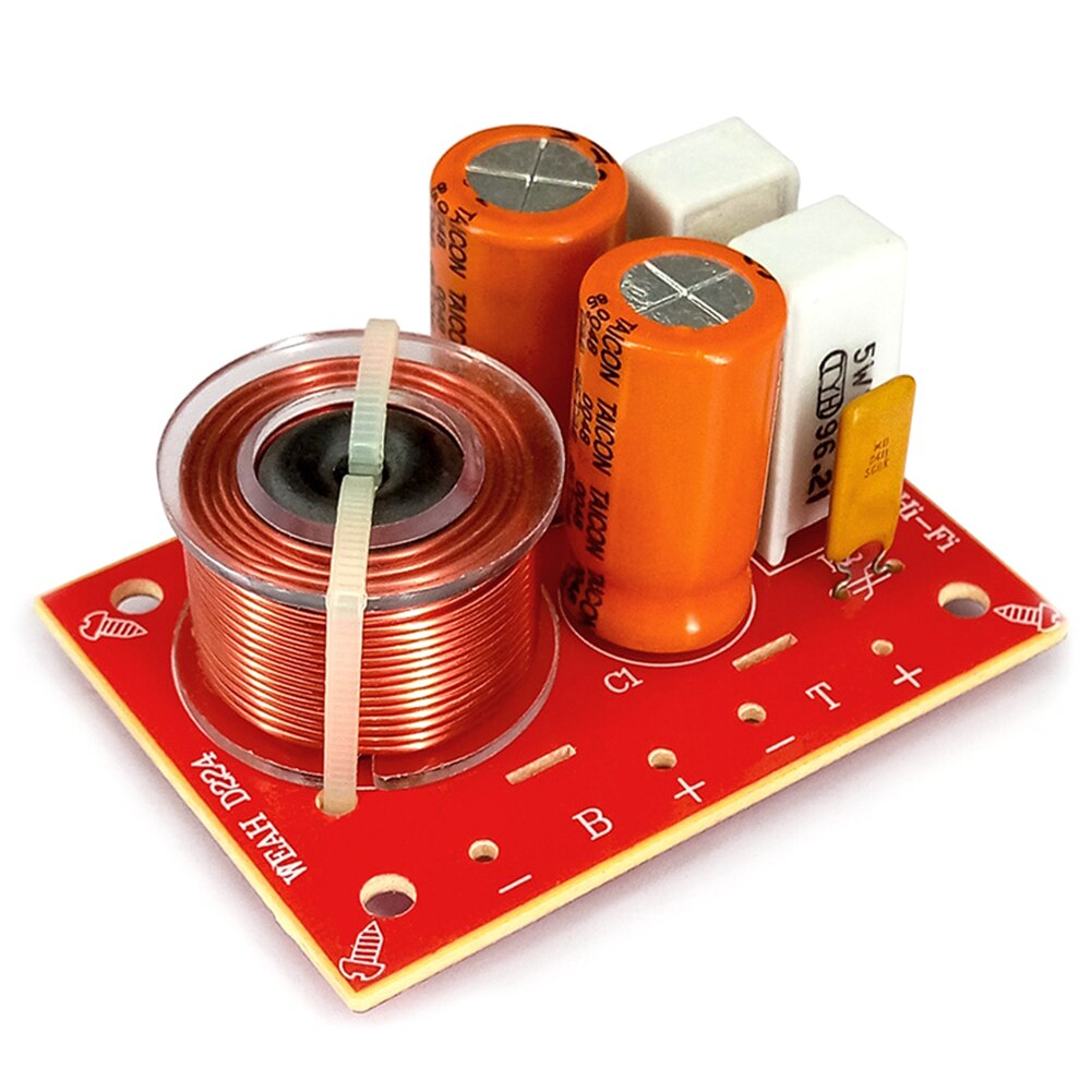 Adjustable treble/bass frequency divider, 2 -way speaker audio crossover filter, abs  d224 wah 80w 48hz-20k