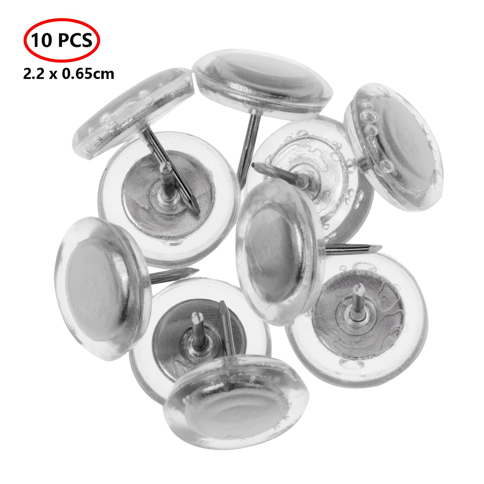 10 Clear Furniture Protector Caps Sliding Table Chair Leg Glide Pads with Screws Nail-on Rubber Slider Pad Floor Protector Pads: Type 2 22mm