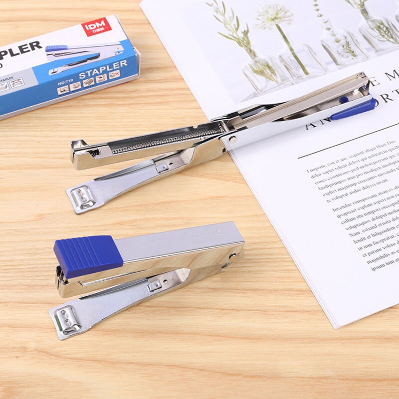 Office Stapler NO.10 Hand-held Stapler Students Smooth Stapling Supplies School Test Paper Accessories Korean Stationery