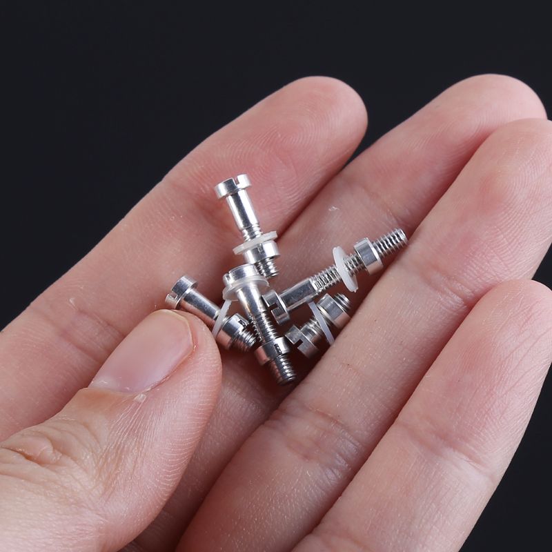 6 Stks/zak Universele Draaitafel Headshell Cartridge Montage Kit Duurzaam Metalen Schroeven Bouten Moeren Ringen Accessoires