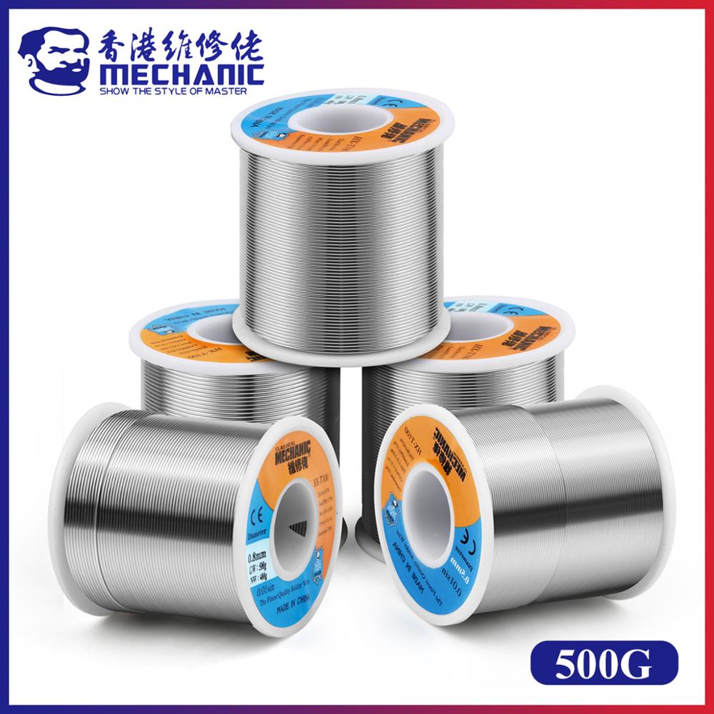 MECHANIKER HX-T100 500g 63%/37% Sn/Pb Kolophonium Ader 183 ℃ Schmelzpunkt 0,5mm-1,2mm Lot draht Schweißen Fluss 1,0-3.0% Eisen Kabel Spule
