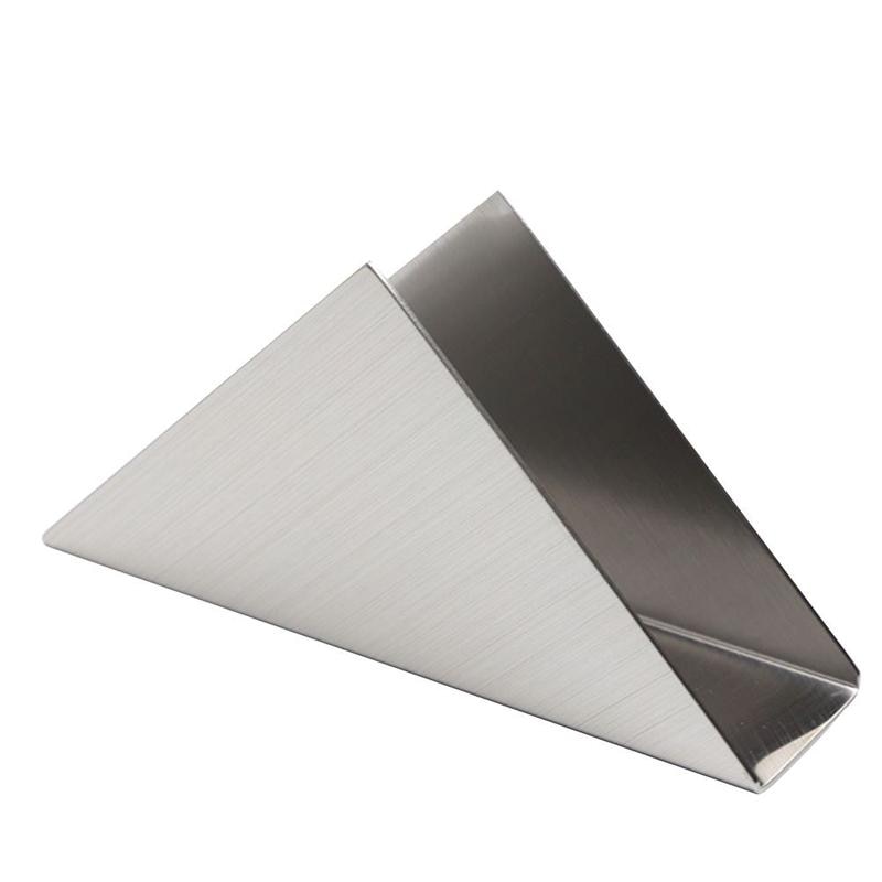 Skrivbord servettställ triangel servett hållare pappershandduk hållare vävnad bänkskiva stativ för hotell (silver)