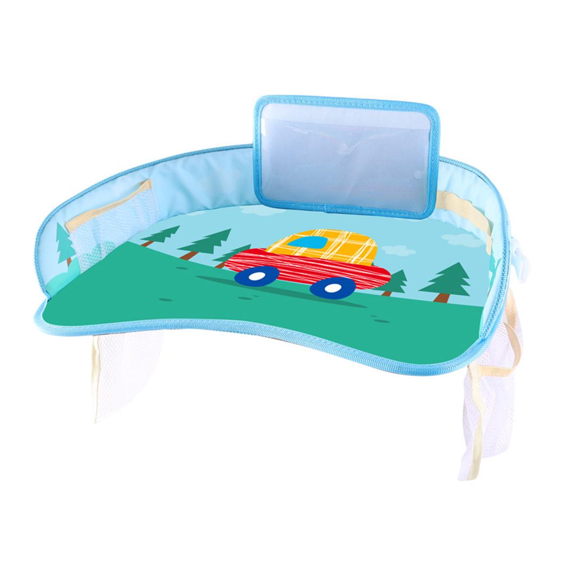 Baby bilsæde bakke tegneserie klapvogn børn legetøj mad vandholder skrivebord børn bærbar plade bord til bil barn bord opbevaring