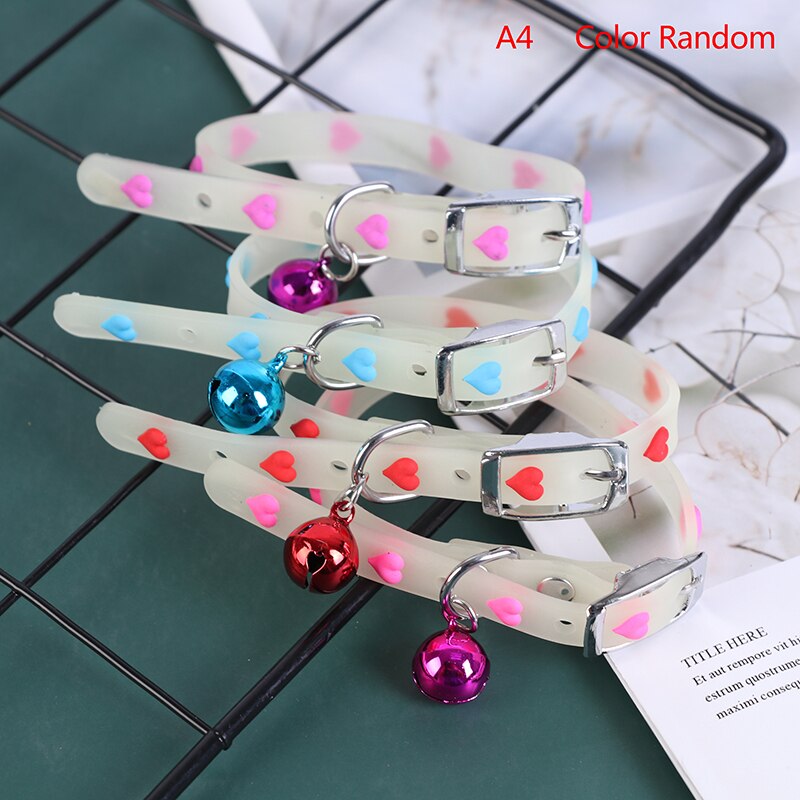 Lichtgevende hondenhalsband met bellen, lichtgevende kattenhalsband, lichtgevende hondenhalsband: Rood