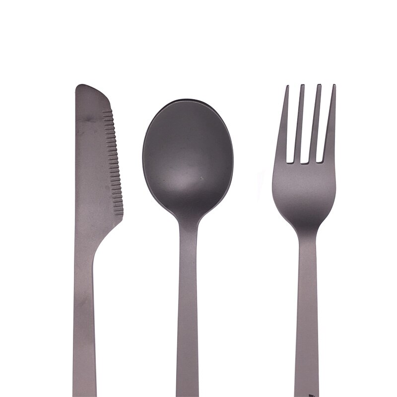 Set Da Picnic In Titanio 3 Pezzi - Ultraleggero, Per Escursionismo E Campeggio - Foto 4