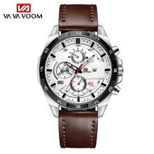 Heren Horloges Jonge Mode Horloge Lederen Band Quartz Sport Klok Voor Mannelijke Business Horloges Mannen
