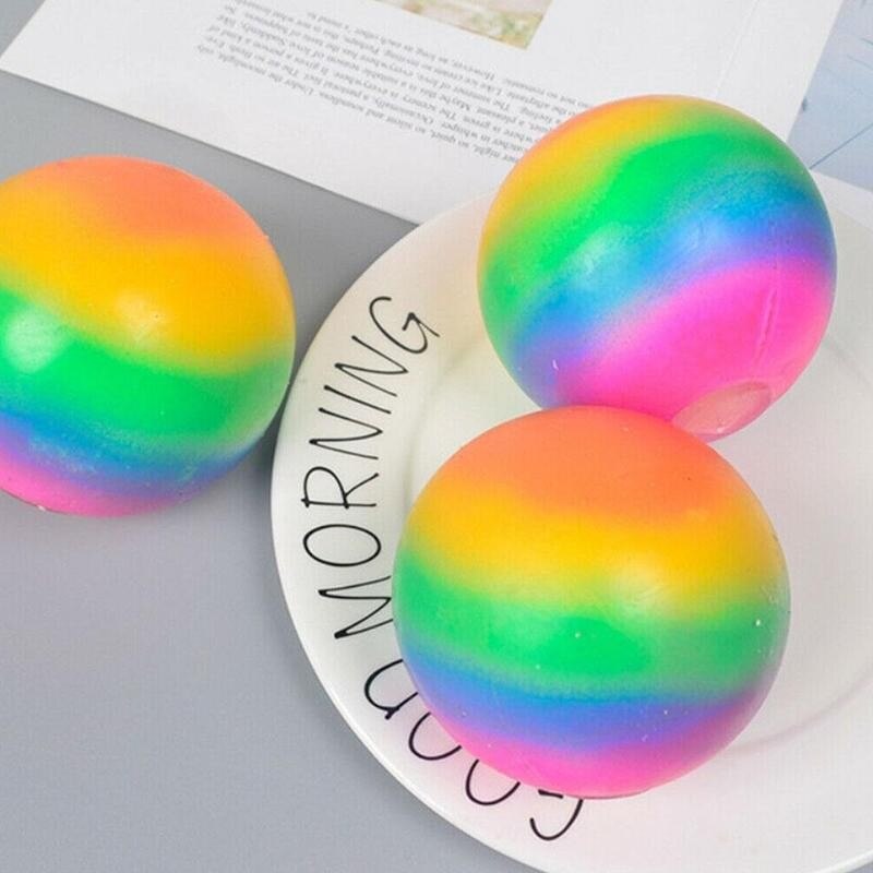 Regenboog Vent Bal Decompressie Speelgoed Trage Rebound Anti Stress Reliever Bal Squeeze Relief Gezonde Speelgoed Roze Vent Speelgoed