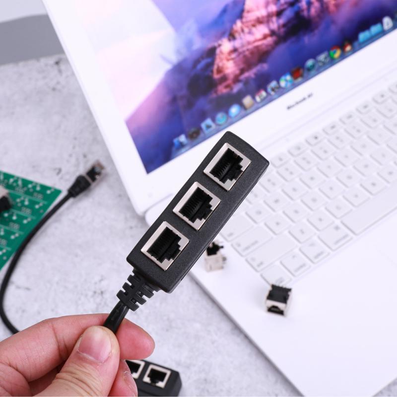 RJ45 Connector Ethernet Cable Splitter 1 Male To 3 Female Port LAN Network Plug RJ45 Adapter Ethernet Network Cable Accessories