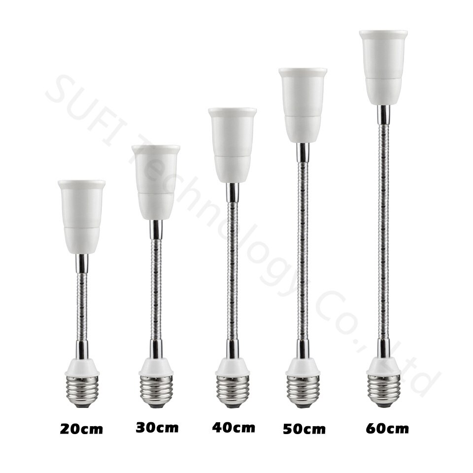 Lot de  e27 to e27 2 de douilles pour ampoules led, 20cm 30cm 40cm 50cm 60cm, convertisseurs