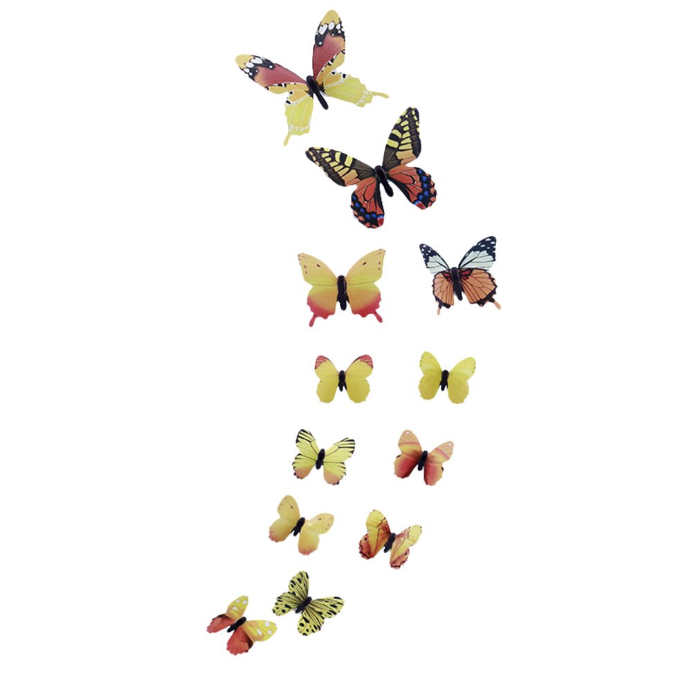 12 Pairs 3D DIY Wall Sticker Stickers Butterfly Home Decor Room Decorations Wall Stickers Poster Wallpaper