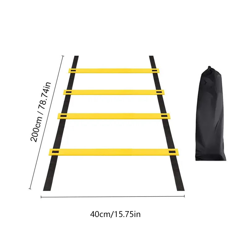 Agility Ladder Removable For Speed Training and Sports Flexibility Portable Agility Football Training Energy Ladder Equipment: WHITE