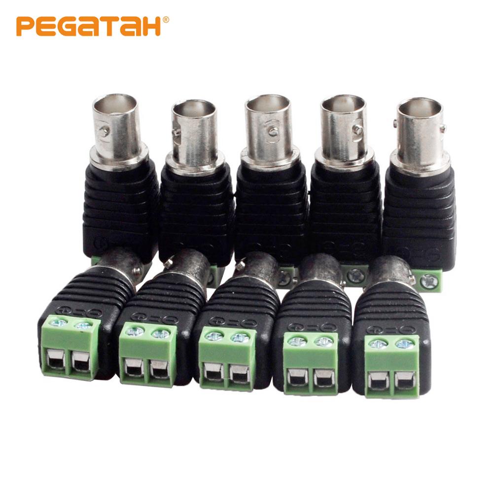 PEGTAH BNC Stecker DIY für CCTV Kamera Koaxial/Katze5/Katze6 Kabel