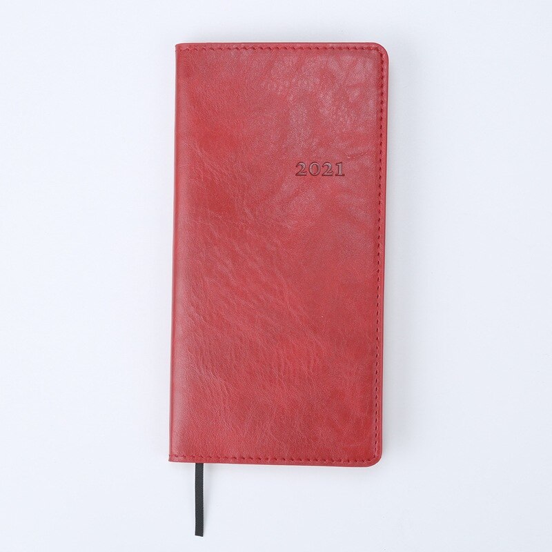 agenda 2021leather A6 notebook Weekly planning journa planner caderno cahier Kawai Office diary note book notepad notebooks: D