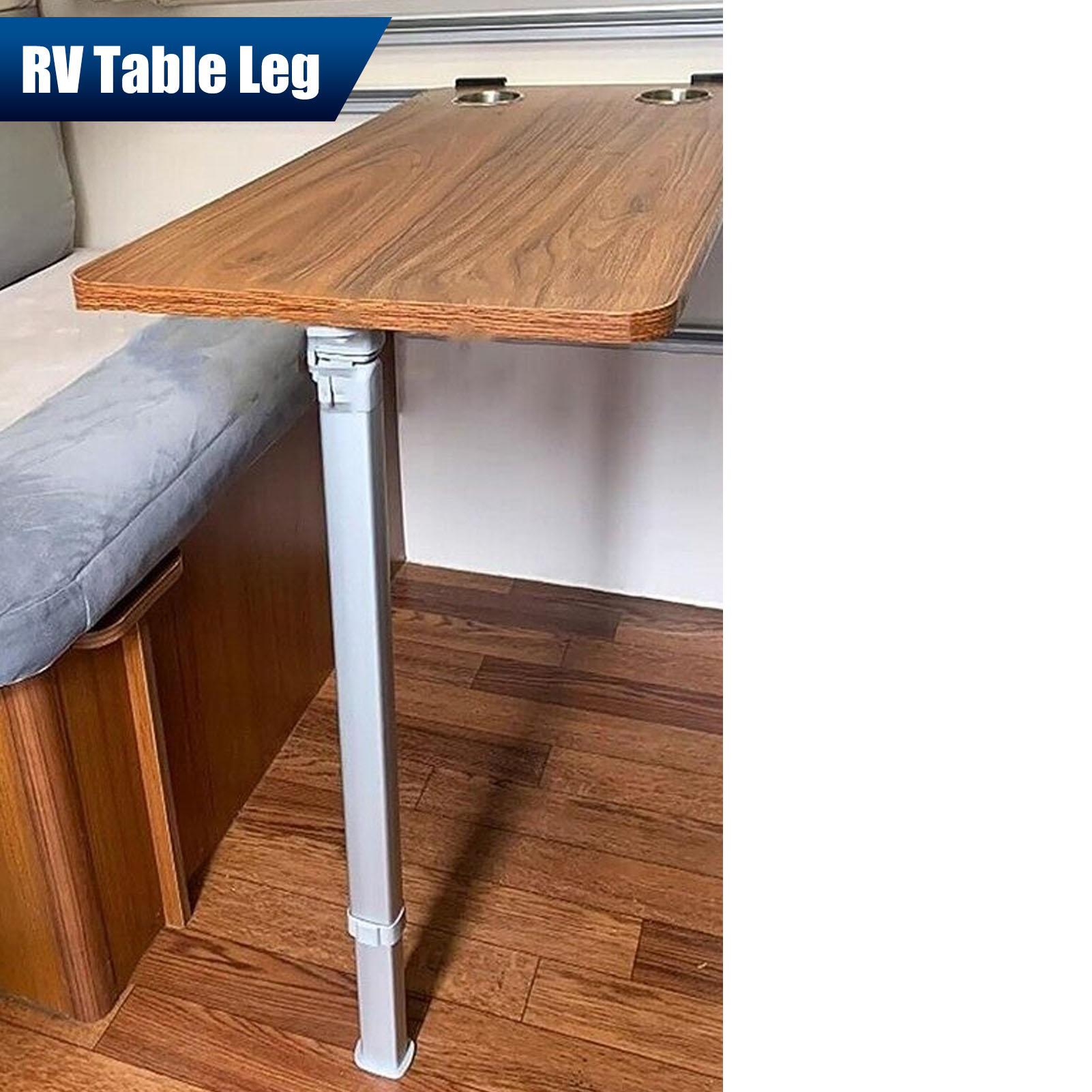 RV Folding Table Leg RV Adjustable Table Leg Oxidation Resistant Detachable 540 To 930mm Silver Aluminum Alloy for Campervan