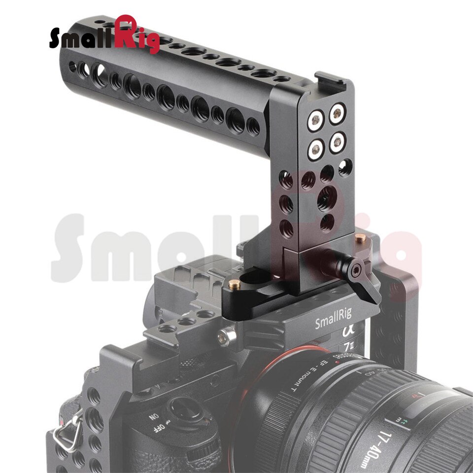 SmallRig DSLR Camera Handle Universal Hand Grip NATO Handle Kit Top Handle with 70mm NATO Rail and a Cold Shoe on the Top - 2003