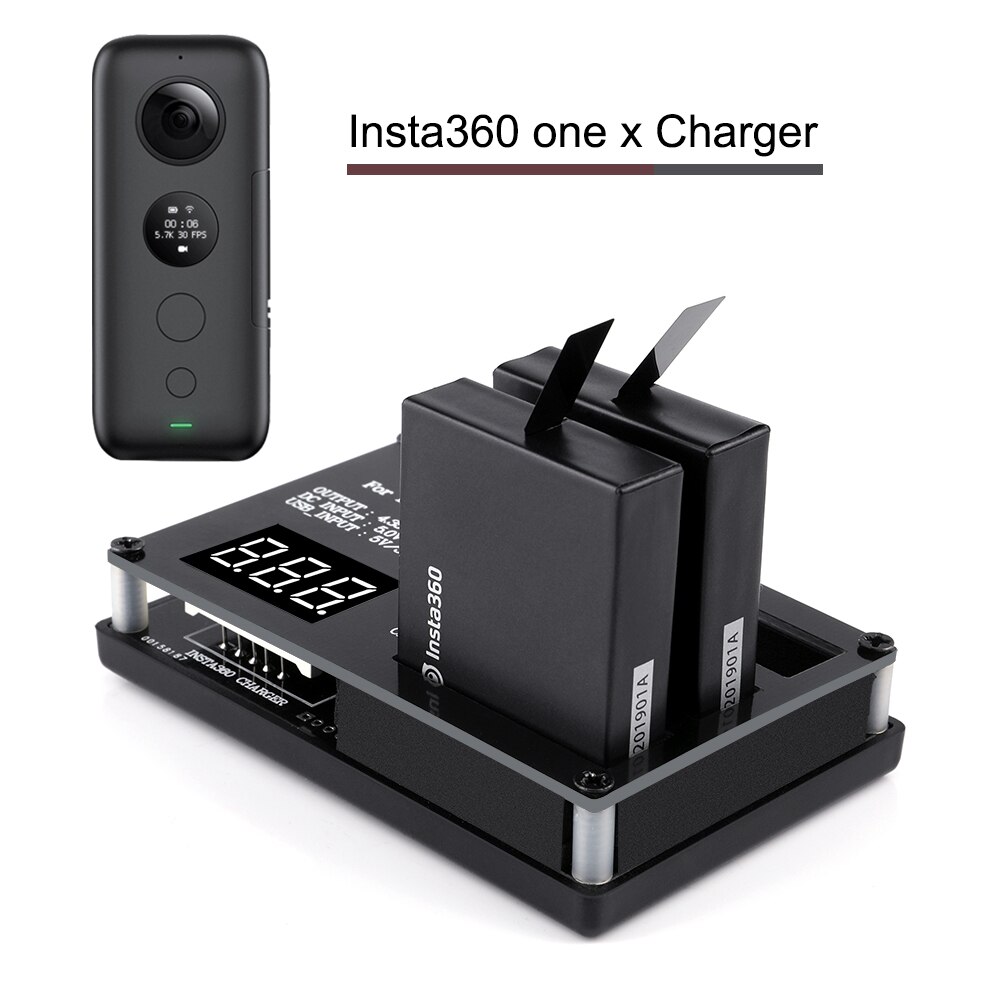 Insta360 ONE X 3in1 Micro USB Battery Charger Panoramic Camera 60mins Fast Charging for Powerbank Battery Rechargable