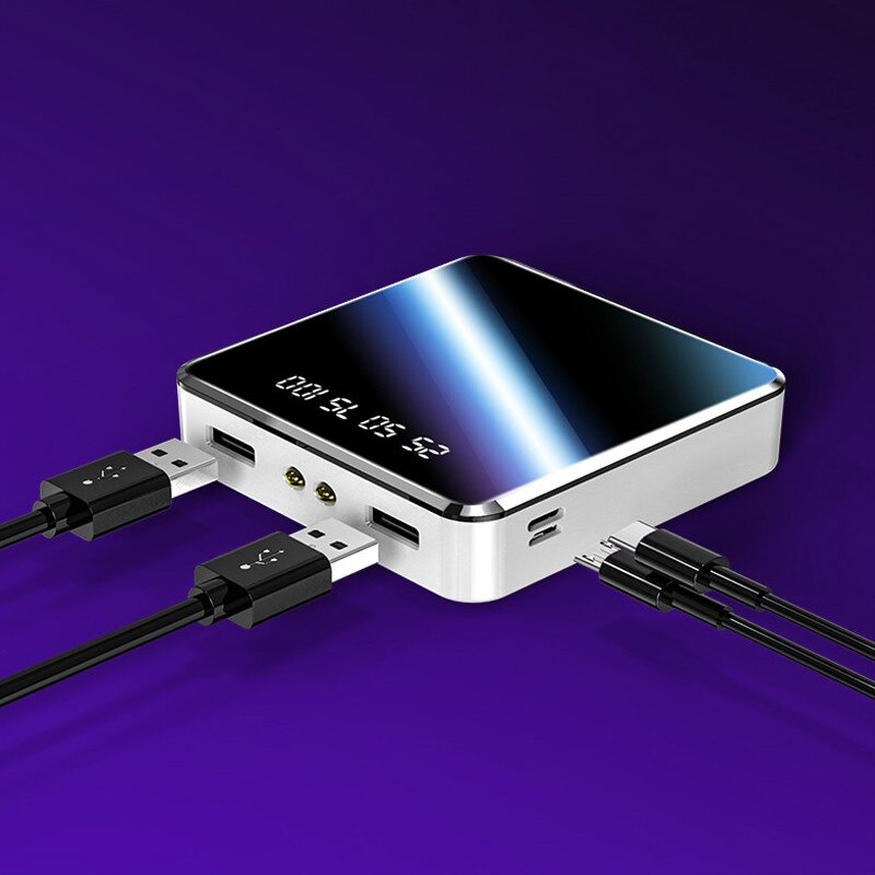 20000mAh Power Bank Protable caricabatterie da viaggio esterno Display digitale LCD illuminazione a LED Powerbank telefono batteria esterna