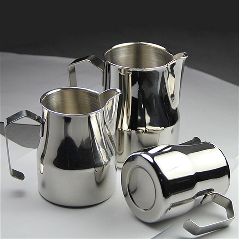Roestvrijstalen melkkan espresso kopjes koffieschuimer mokken italiaanse latte art latte melkopschuimkan kan kopje 350/500/750 ml
