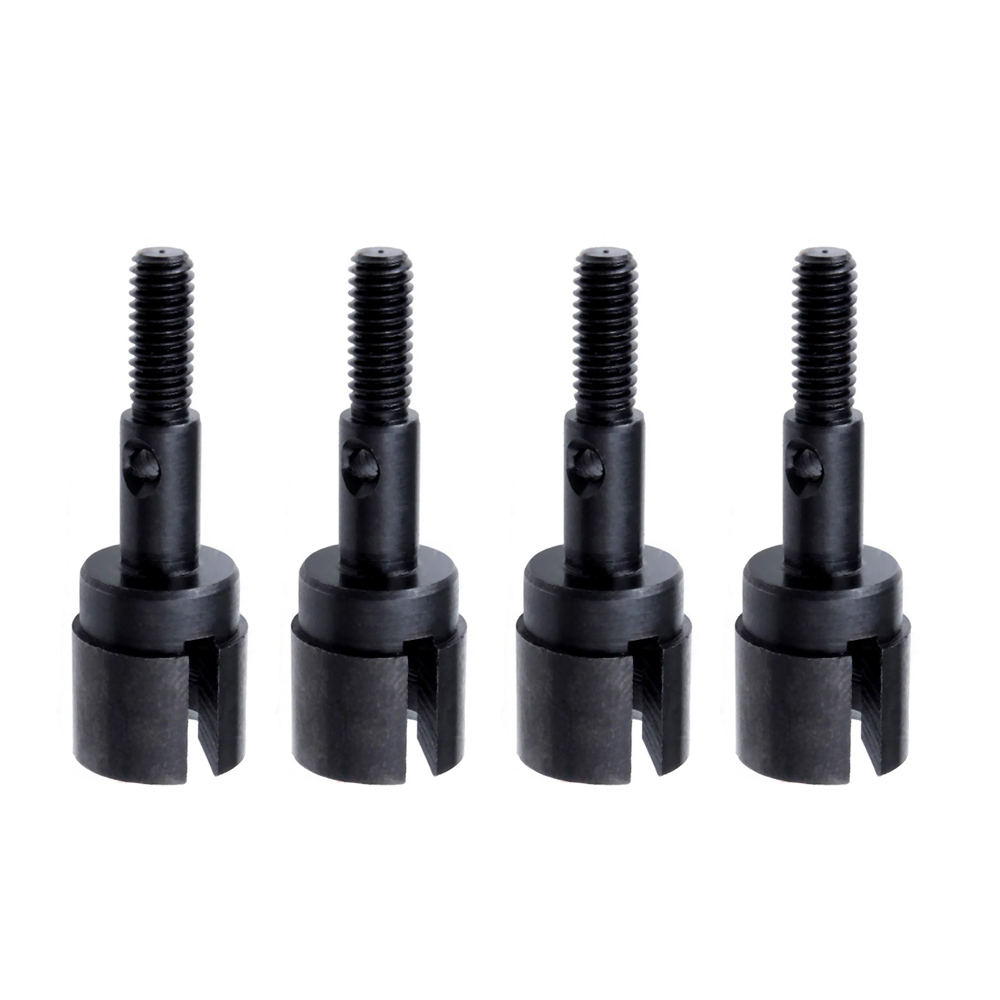 4 Uds HSP 02033 piezas de eje de rueda de acero para 1/10 Redcat Volcano EPX Pro Monster Truck BRONTOSAURUS 94103 94107 94111 RC Car: Negro