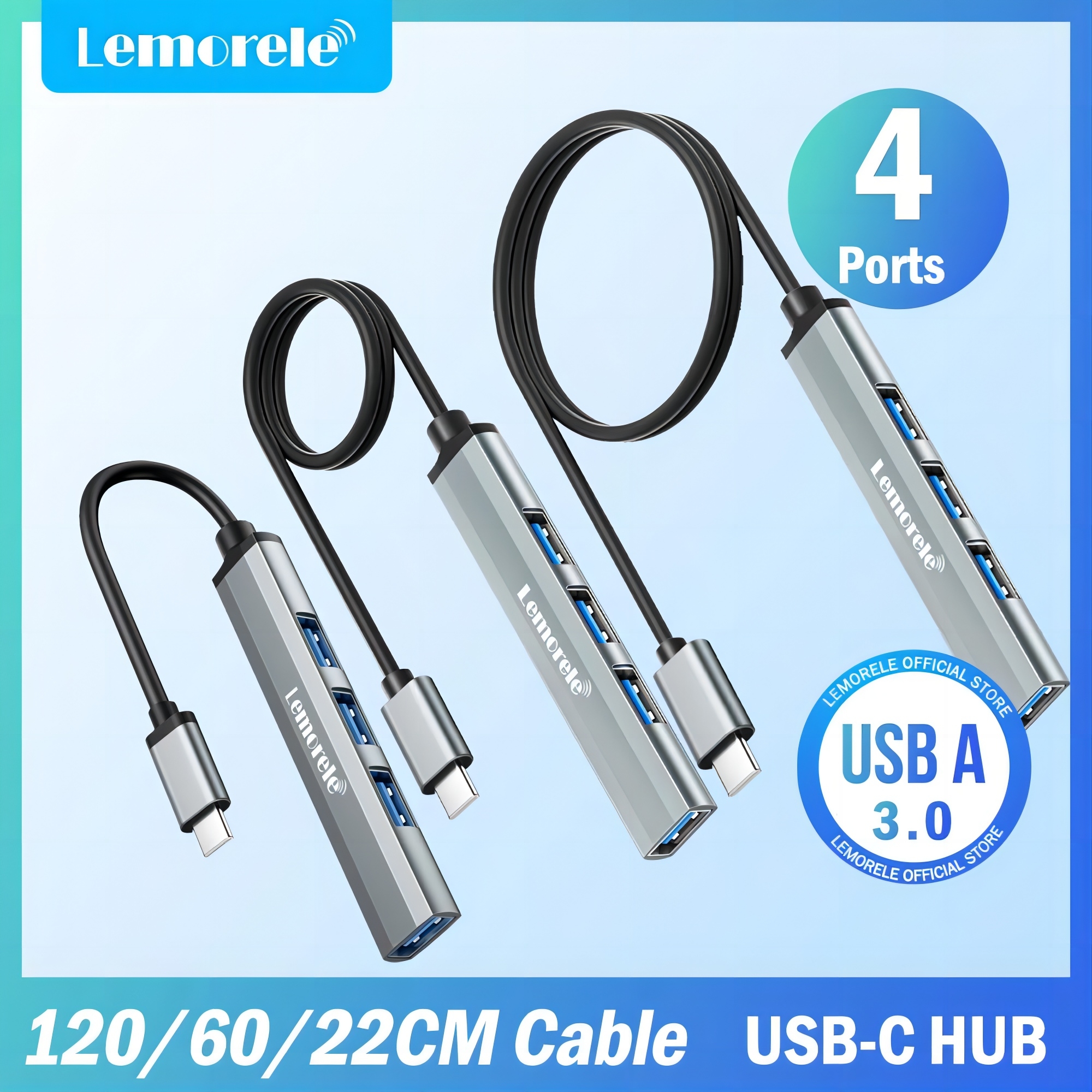 Lemorele USB Hub tipo C Hub USB3.0 OTG 4 puertos USB C/A HUB adaptador multidivisor accesorios de ordenador portátil para Lenovo Macbook Pro