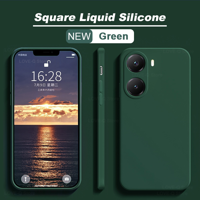 Poco X7 X 7 Pro Case Luxury Liquid Silicone Phone Case For Xiaomi Poco X7 X 7 Pro X7Pro Poco X7 Prо Pocox7 Pro 5G Soft TPU Cover: Silicon / army green