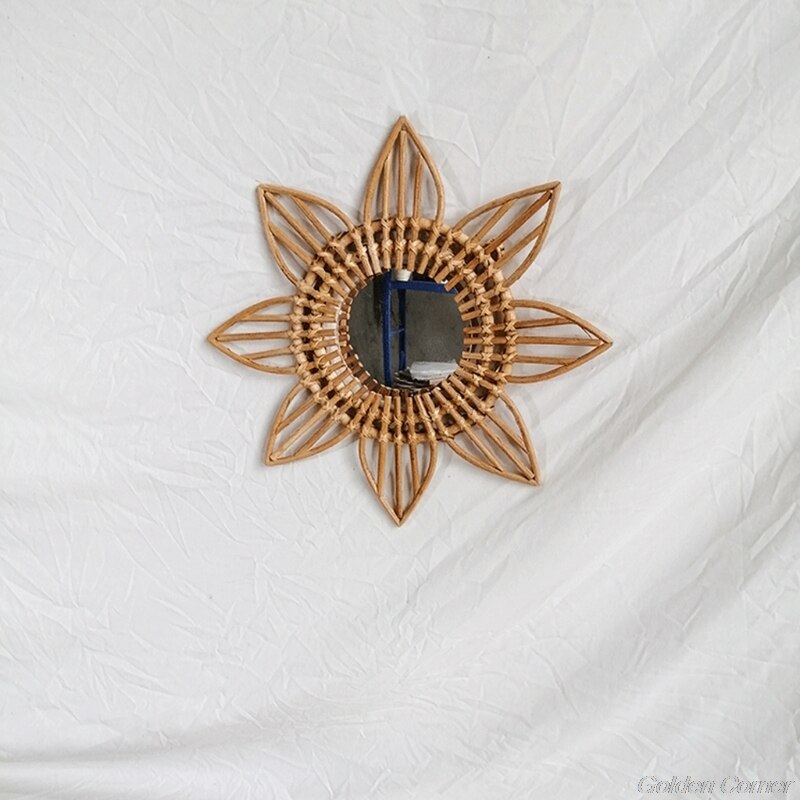 Rattan Rahmen Hängen Wand Spiegel Rahmen Foto Wand Rahmen Holz Kunst Deco Rahmen Handarbeit Wohnzimmer Bedroo D03 20