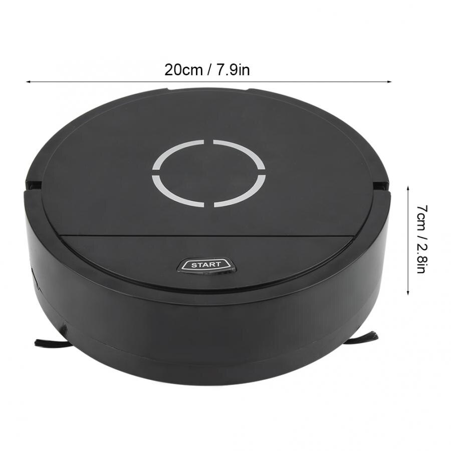 Household USB Charging Automatic Sweeping Robot Intelligent Vacuum Cleaner Black