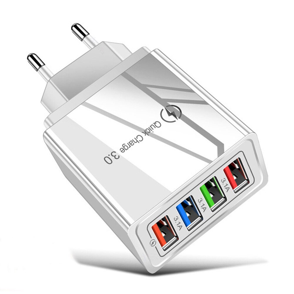 Ładowarka USB szybkie ładowanie 3.0 Adapter telefonu dla iPhone 11X7 dla tabletu Xiaomi przenośna ściana mobilna szybka ładowarka ue wtyczka amerykańska: white / EU