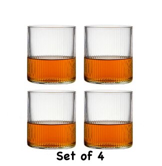 4Pcs Rimpel Whisky Bril, Water Glas, Sap Glas, Water Cup Set Van 4: Set of 41