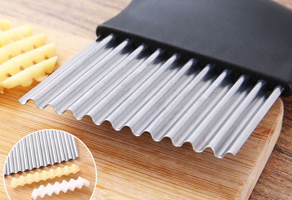 Potato Cutter Chips French Fry Maker Peeler Cut Dough Fruit Vegetable Kitchen Accessories Tool Knife Chopper Crinkle Wavy Slicer