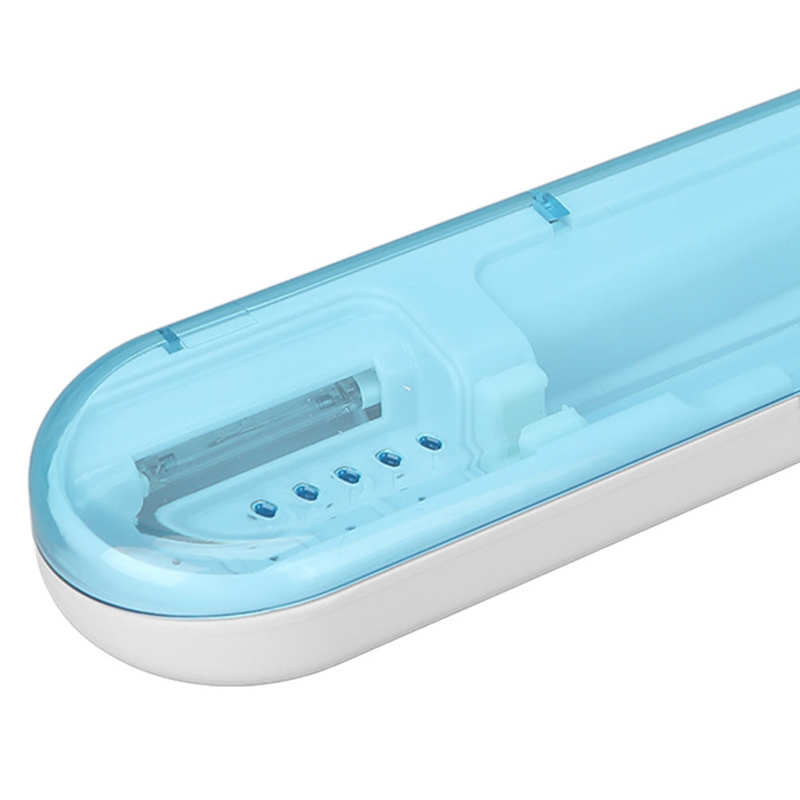 Sanitizer UV Toothbrush Cleaner Box Portable Auto Power Off Ultraviolet Toothbrush Cleaning Organizer Case Blue Sterilizer