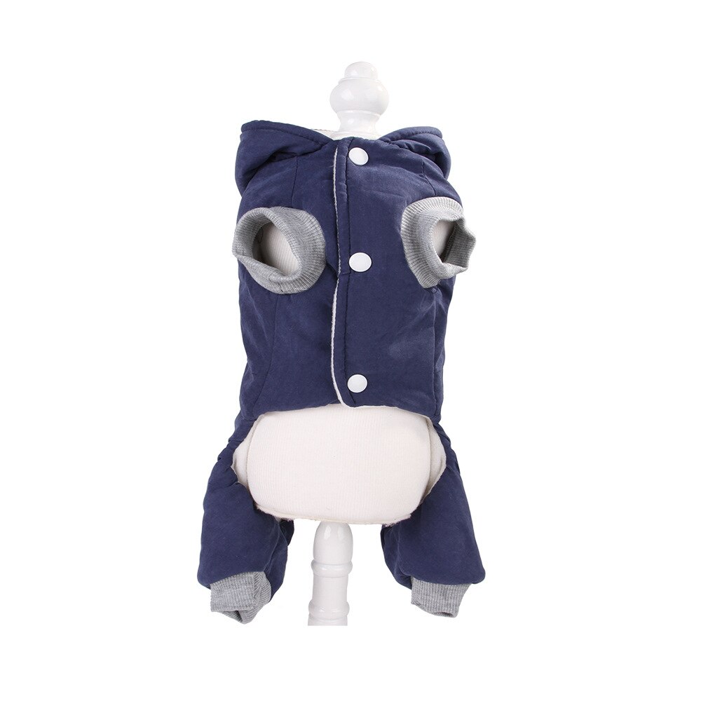 Hundetøj vinter  #6 størrelser kæledyr hund jumpsuit varm frakke jakke til små hunde chihuahua pink/marineblå hunde kæledyr tøj bukser
