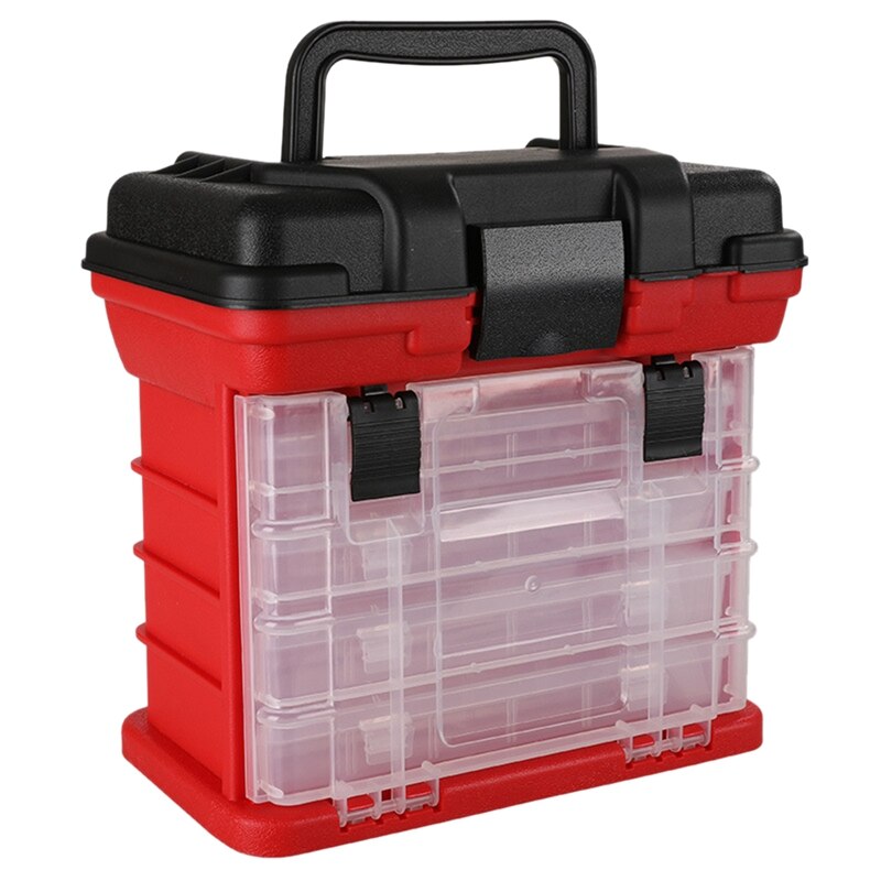 Zwarte Visgerei Opbergdoos – 26 Compartimenten, Draagbare Kunststof Doos 12x10x3,5cm Voor Kunstaas, Haken & Accessoires
